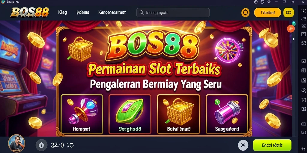 Tampilan gameplay menarik dari permainan slot BOS88.