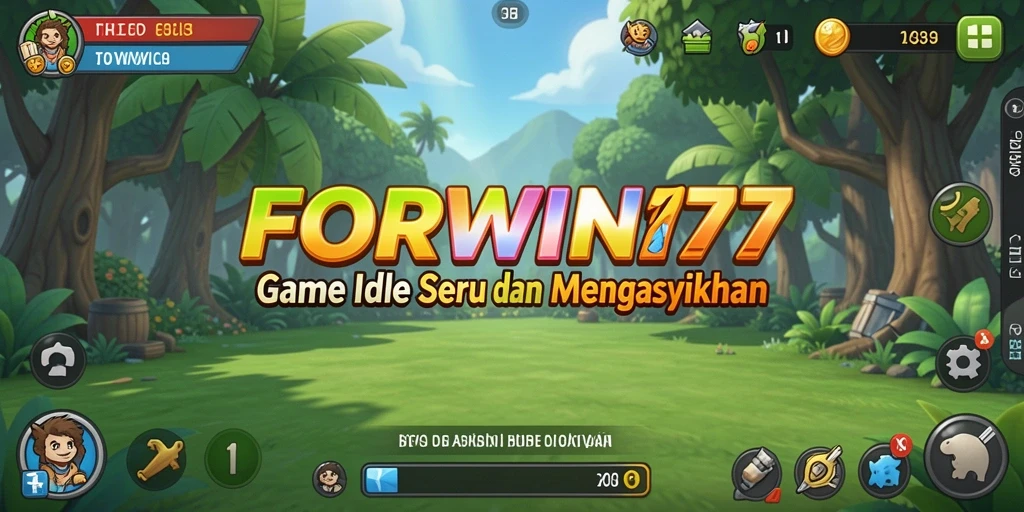Tampilan gameplay utama FORWIN77, menunjukkan keseruan permainan Idle.
