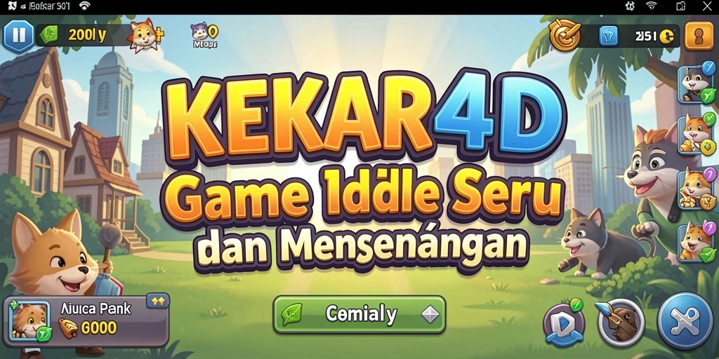 Tampilan gameplay menarik dari KEKAR4D dengan karakter yang berkembang.