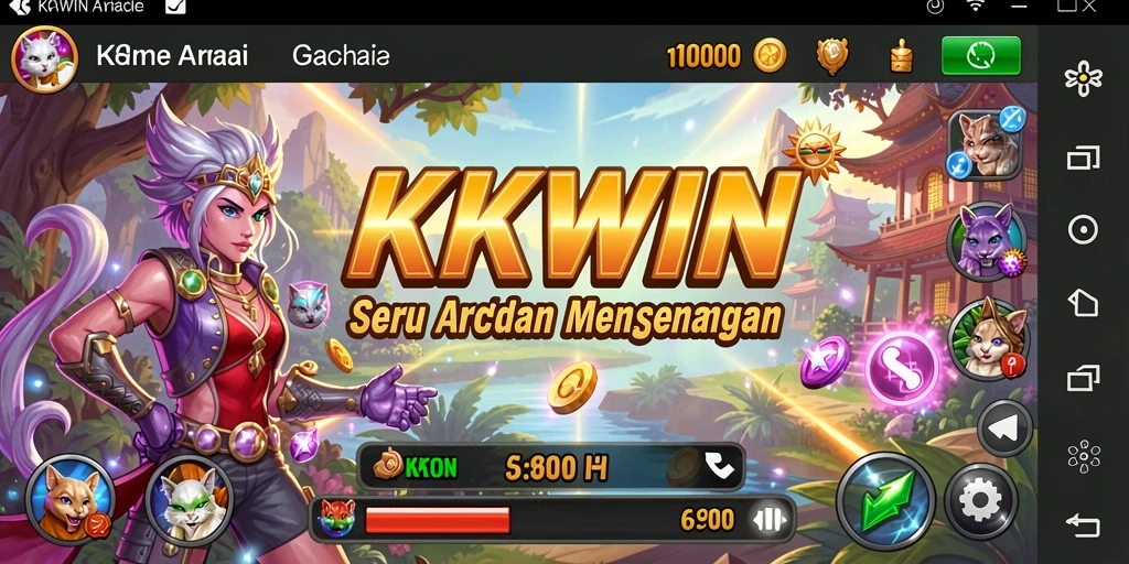 Screenshot KKWIN menunjukkan aksi seru gameplay Arcade yang menarik.