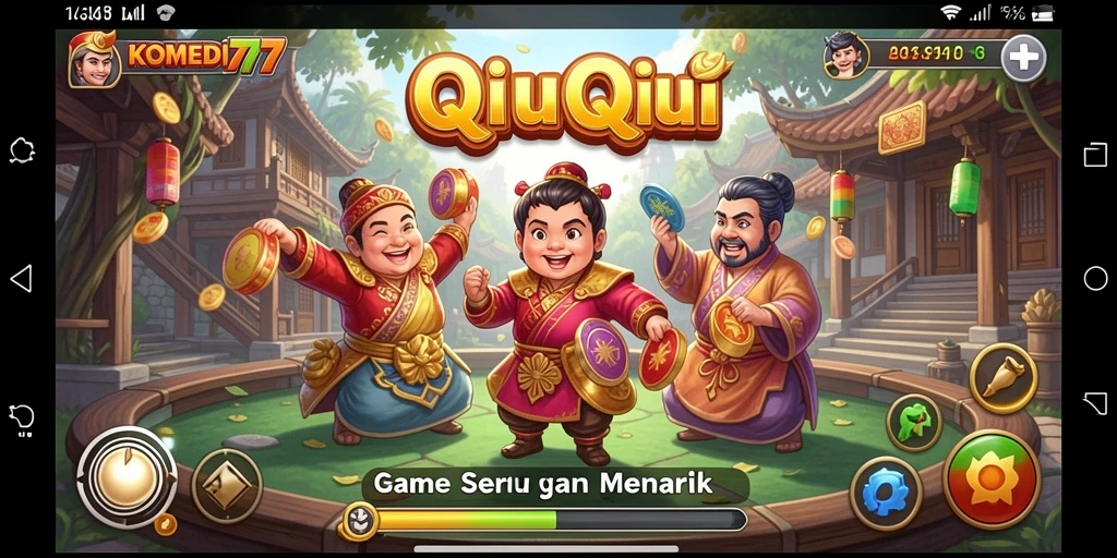 Gameplay seru KOMEDI77 dengan kartu QiuQiu.