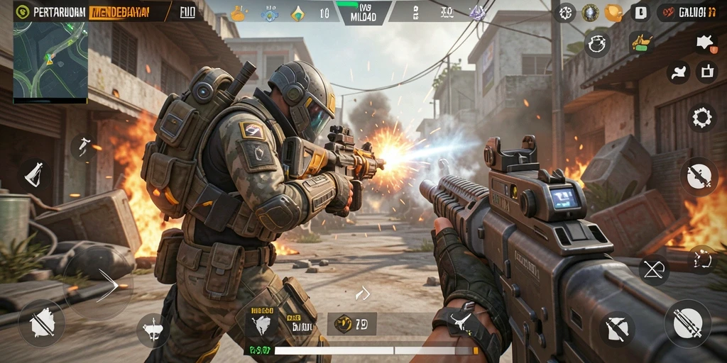 Tampilan gameplay menarik dari MILO4D dengan aksi tembak-menembak yang cepat.