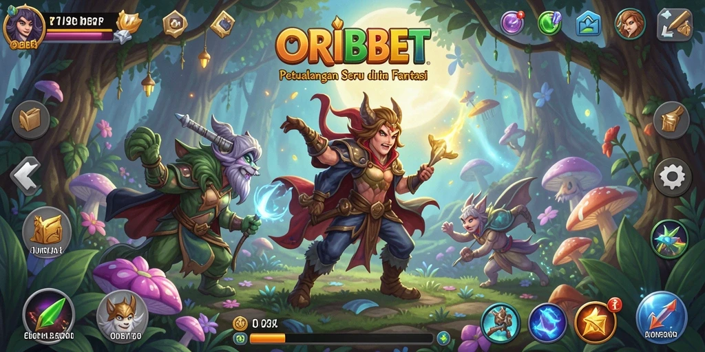 Tampilan gameplay ORIBET dengan grafis menawan dan aksi seru.