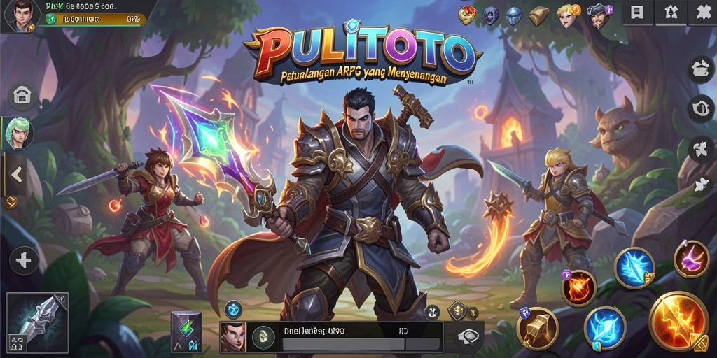 Screenshot PULITOTO menampilkan aksi seru dalam pertarungan ARPG.