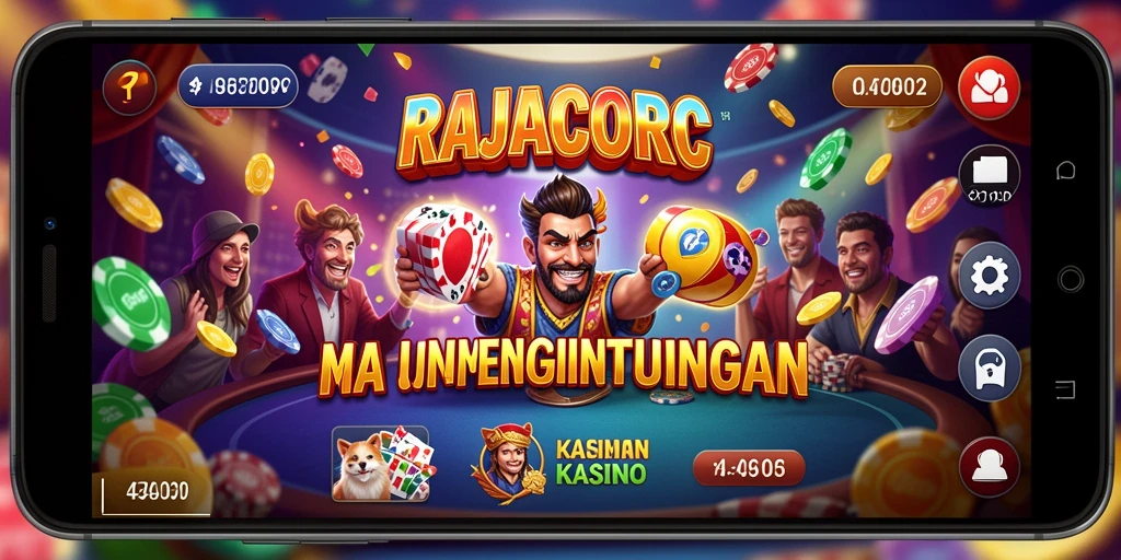 Tampilan gameplay seru di RAJACORC dengan fitur kasino menarik.