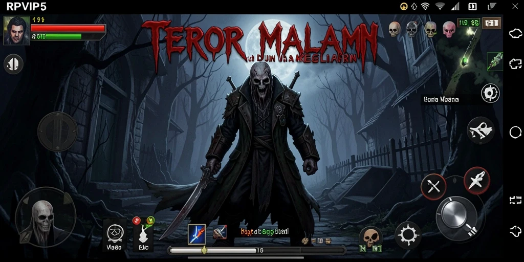 Screenshot menunjukkan momen menakutkan dalam gameplay RPVIP5.
