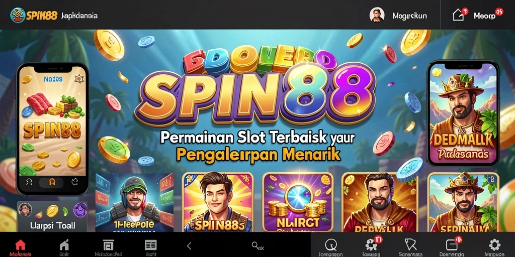 Tampilan gameplay Slot yang menarik dan penuh warna dari SPIN88.