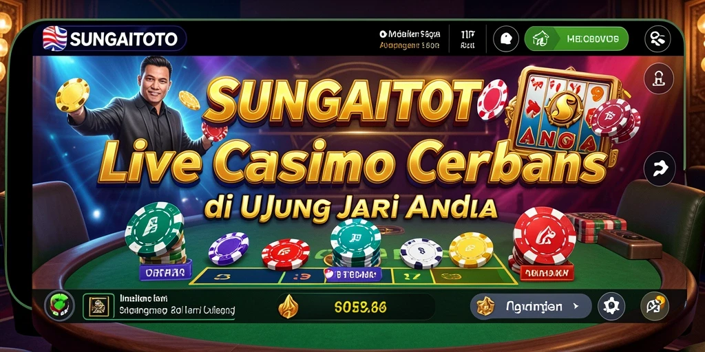Tampilan utama gameplay Live Casino di SUNGAITOTO yang mendebarkan.