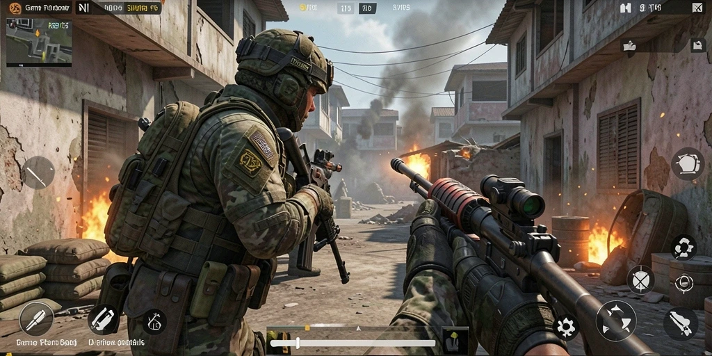 Gameplay menegangkan dengan aksi tembak-menembak yang seru.