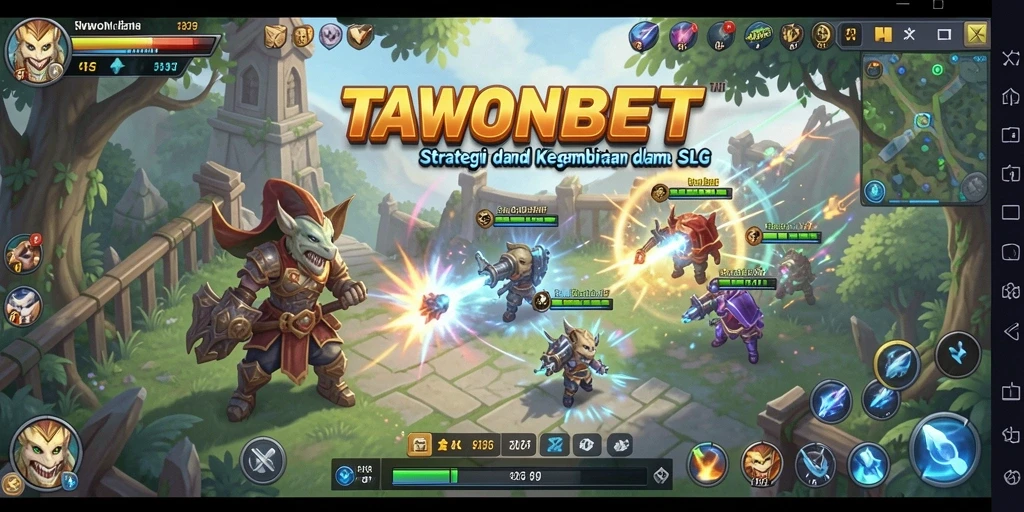 Tampilan gameplay seru TAWONBET dengan berbagai strategi.