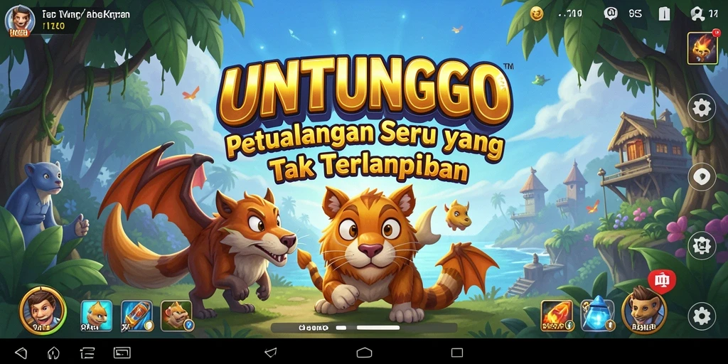 Tampilan gameplay seru dari UNTUNGGO dengan aksi mendebarkan.