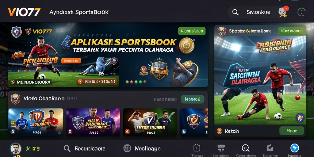 Tampilan aplikasi VIO77 dengan fitur taruhan olahraga yang menarik.